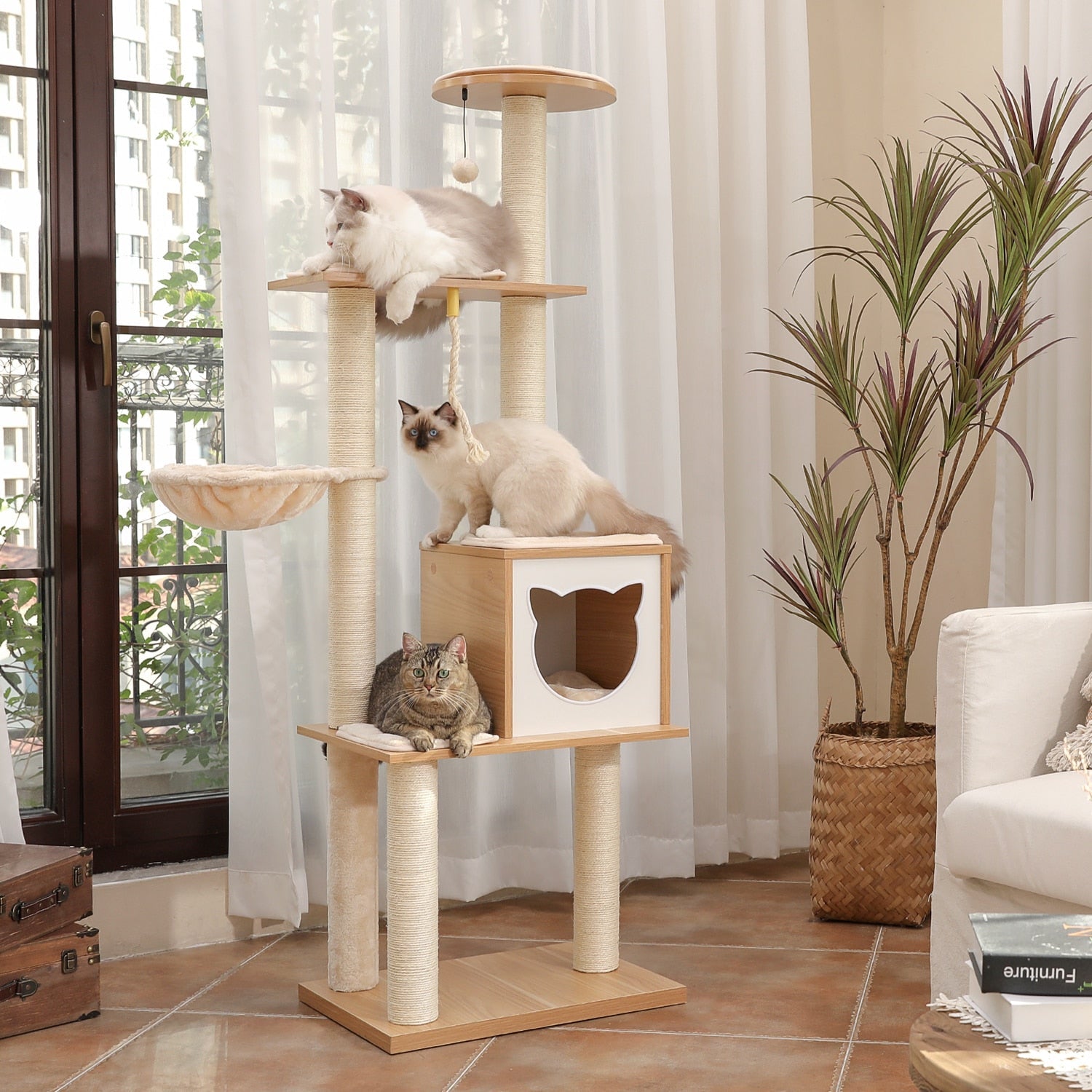 multi-level-wooden-cat-tree-with-hammock-cat-shape-enclosed-bed-598635.jpg